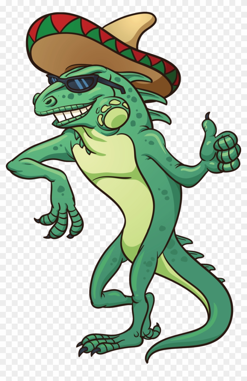 Green Iguana Lizard Reptile Blue Iguana - Mexican Iguana Cartoon #1268060
