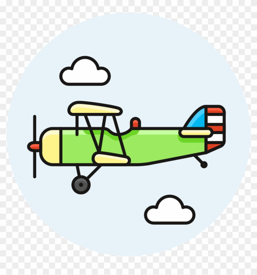 14 Propeller Plane - Cartoon #1269174