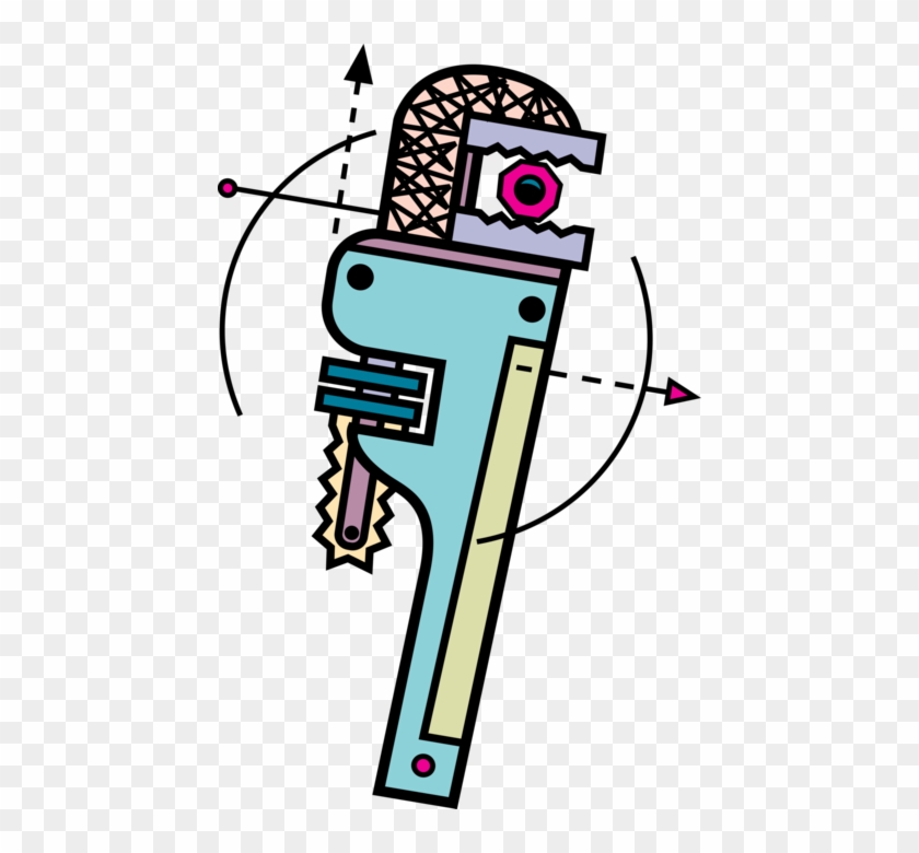Vector Illustration Of Monkey Wrench Pipe Wrench Or - Vector Illustration Of Monkey Wrench Pipe Wrench Or #1269689