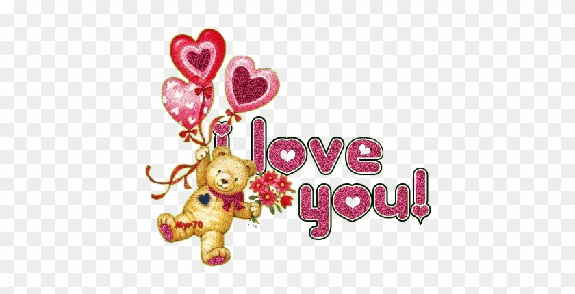 Golden Glitter Image Of Teddy-yhj920 - Love You Glitter Gif #1269798