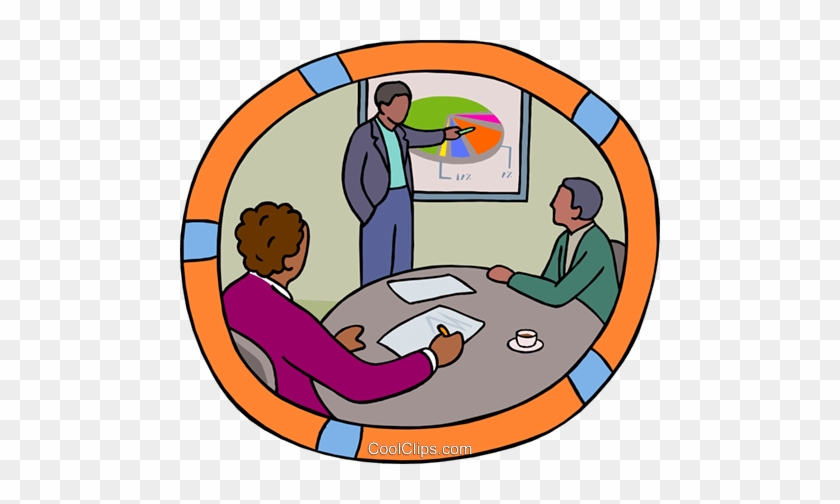 Man Presenting Data To Co-workers Royalty Free Vector - Smiley Face With Sunglasses #1269945