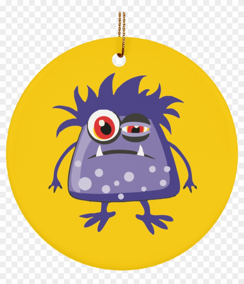Chronic Fatigue Syndrome Monster Ceramic Circle Ornament - Chronic Fatigue Syndrome Monster Cotton Unisex Shirt #1270747