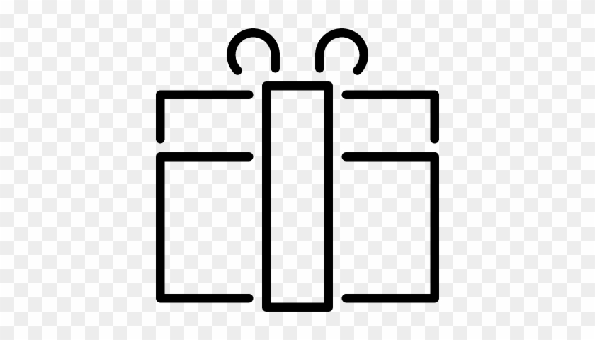Gift Box With A Ribbon Vector - Scalable Vector Graphics #1270909