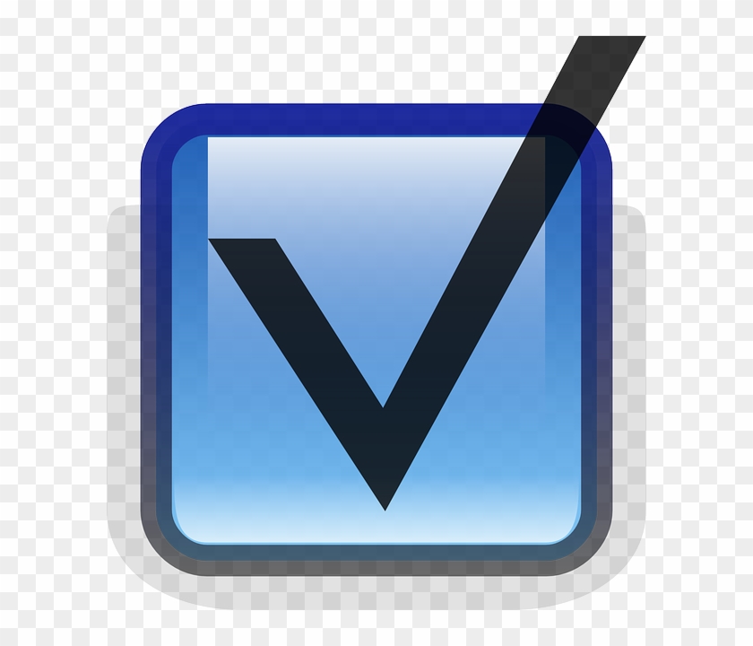 Tick, Check Box, Okay, Vote, Yes, Blue - Case À Cocher Bleu #1271146