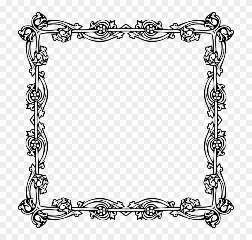 Victorian, Vintage, Floral, Flourish, Ornamental - Victorian Picture Frame Png #1271213
