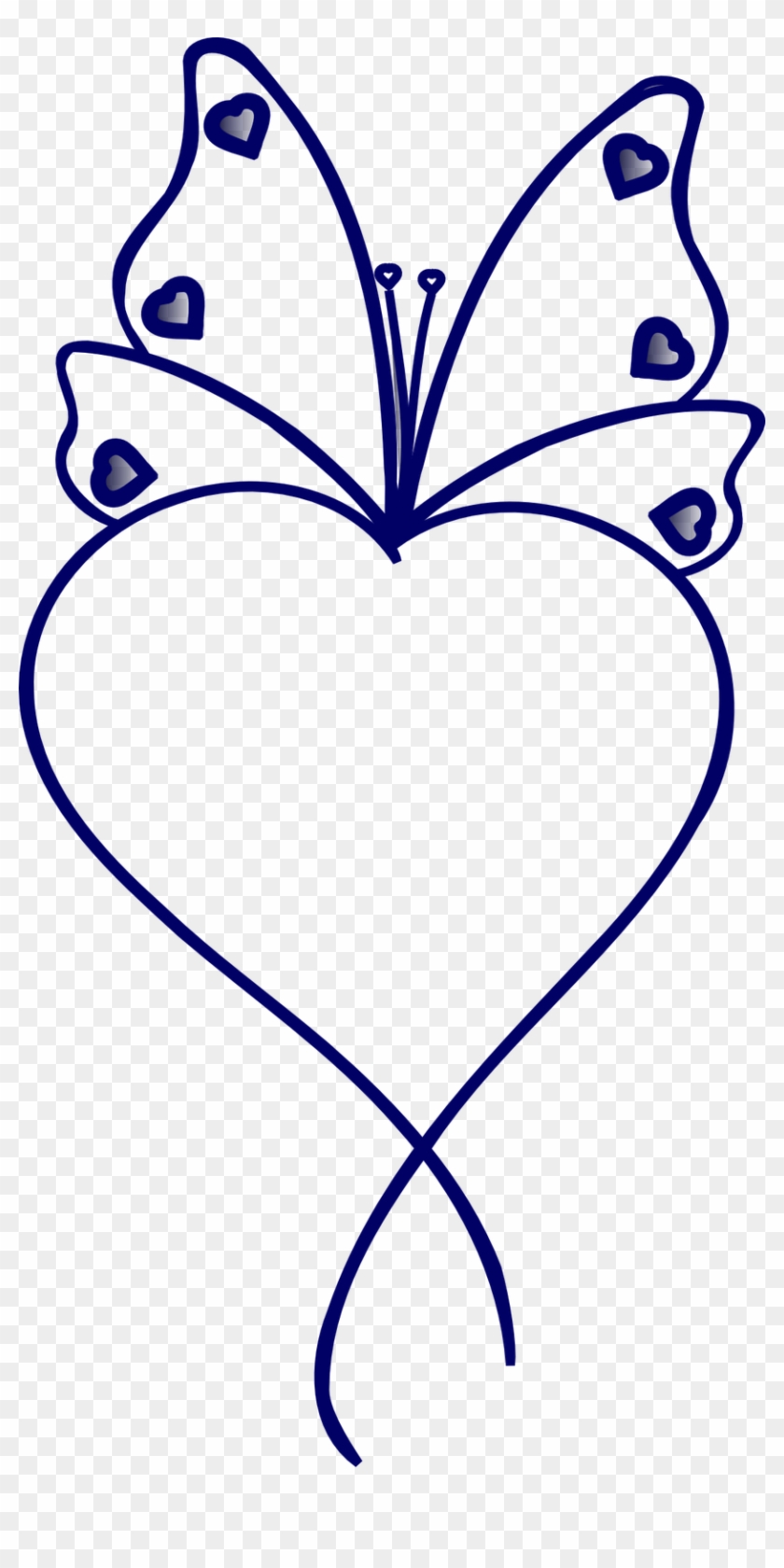 Line Angle White Clip Art - Heart #1271325