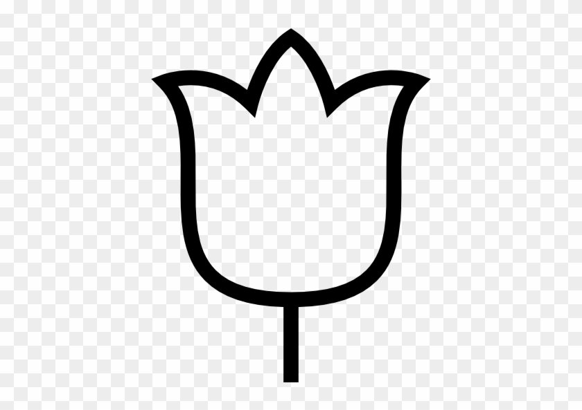 Tulip Free Icon - Black And White Tulip Clip Art #1271470