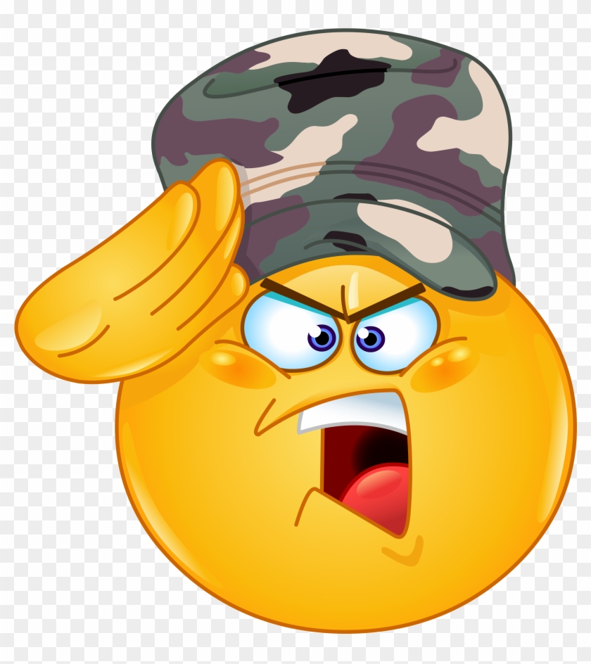 0 11b6d0 494e2f77 Orig - Army Emoji Square Sticker 3" X 3" #1271992
