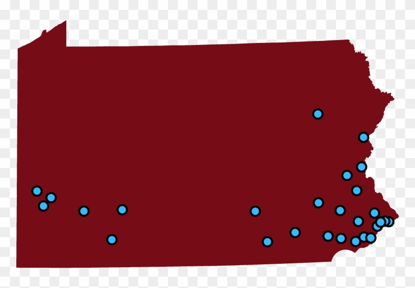Planned Parenthood Centers - Pennsylvania State Outline Png #1272924