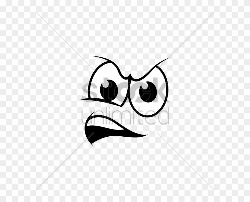Angry Expression Vector Image - Angry Expression Vector Image #1273880
