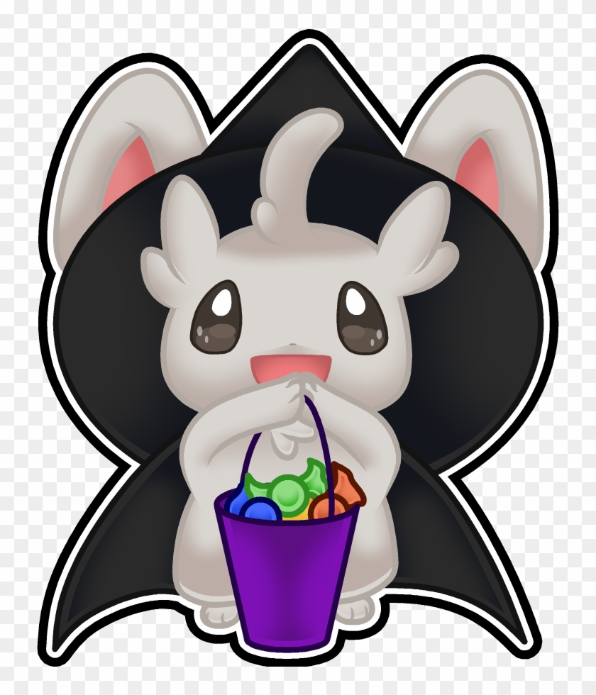 Minccino Halloween Sticker By The Blue Pangolin - Cartoon #1274440