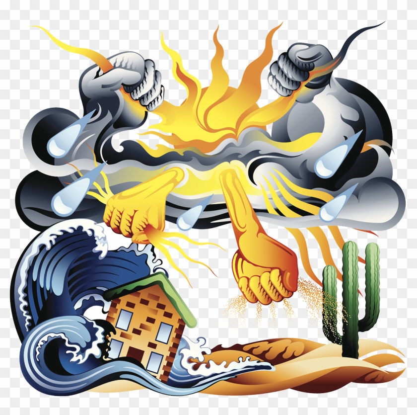 Natural Disaster Cartoon Illustration - Illustration #1274677