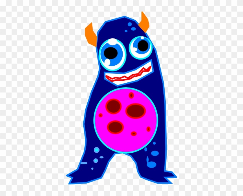 Dark Blue Monster Clip Art At Clker - มอน ส เตอร์ การ์ตูน Png #1276378