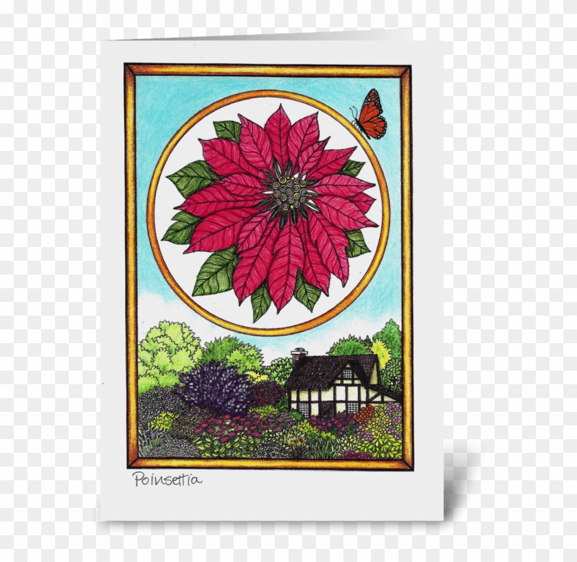 Poinsettia Greeting Card - Greeting Card #1276535