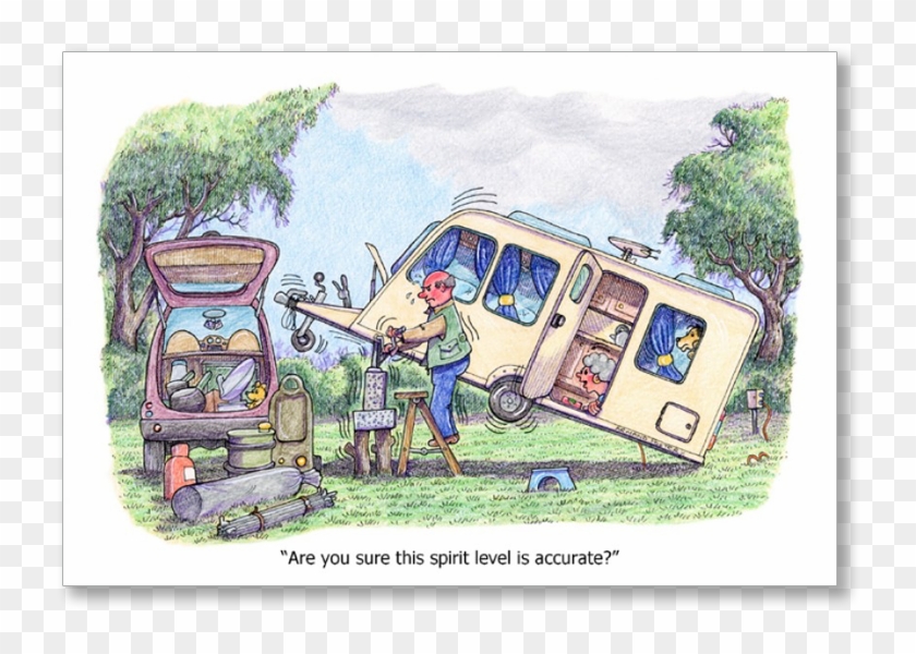 “sprit Level” Greeting Card - Caravan Birthday Cards #1276600