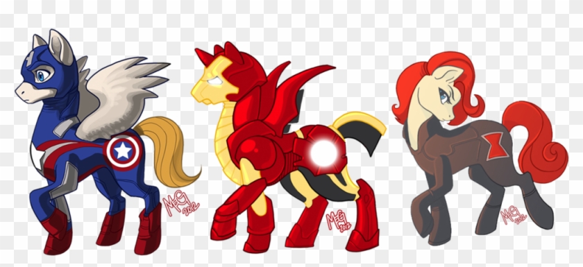 Megsyv, Avengers, Black Widow, Captain America, Iron - My Little Pony Thor Horse #1276791