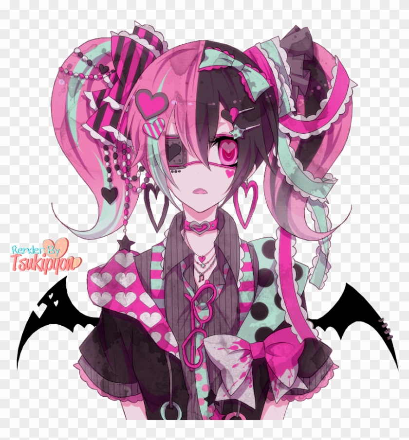 Pink And Black By Tsukipyon - Anime Girl Nya #1276863