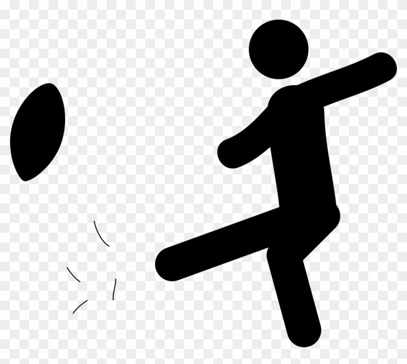 Rugby Kick Ball Comments - Outline Of Person Kicking #1277102