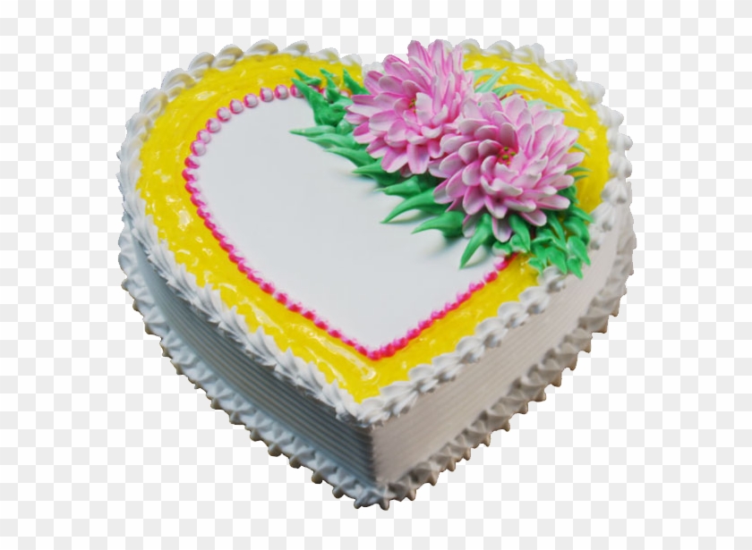 Order Birthday Cakes Online In Hyderabad Make Your - Pineapple Cake Heart Shape #1277267
