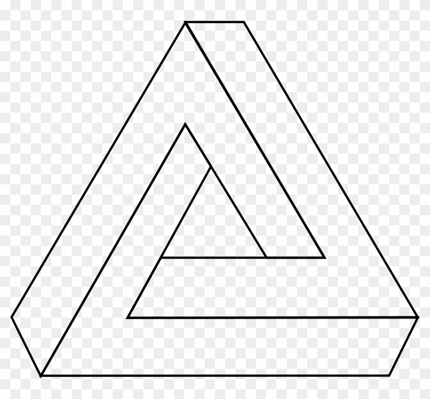 Free Impossible Triangle - Impossible Triangle Optical Illusion #1277312