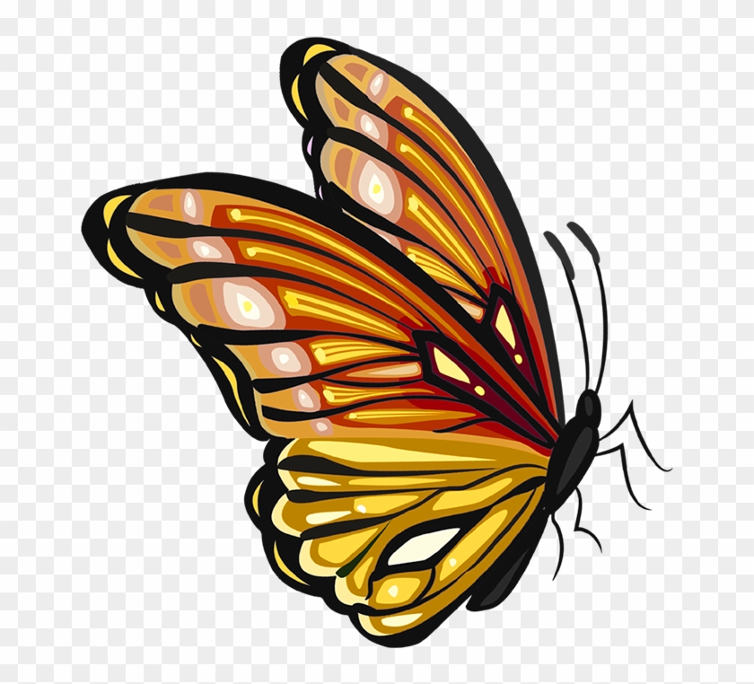 蝴蝶 - Mariposa De Lado Png #1279502