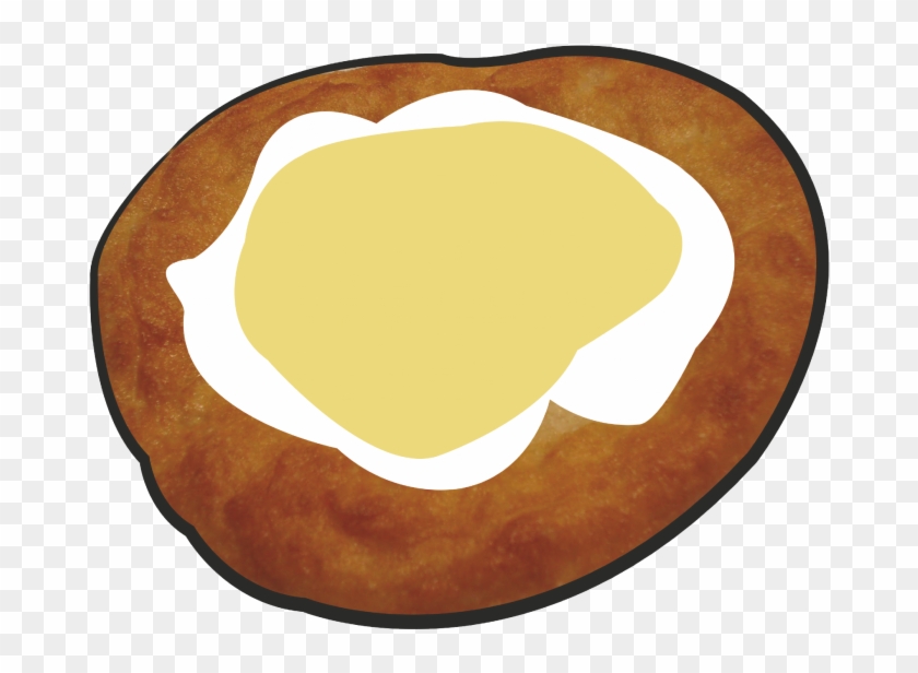 Lángos Is A Deep-fried Dough Served With Garlic, Sour - Fried Egg #1279748
