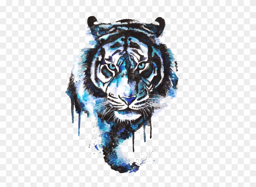 Tiger Drawing Tattoo Art Watercolor Painting - Tattoo Designs #1280959