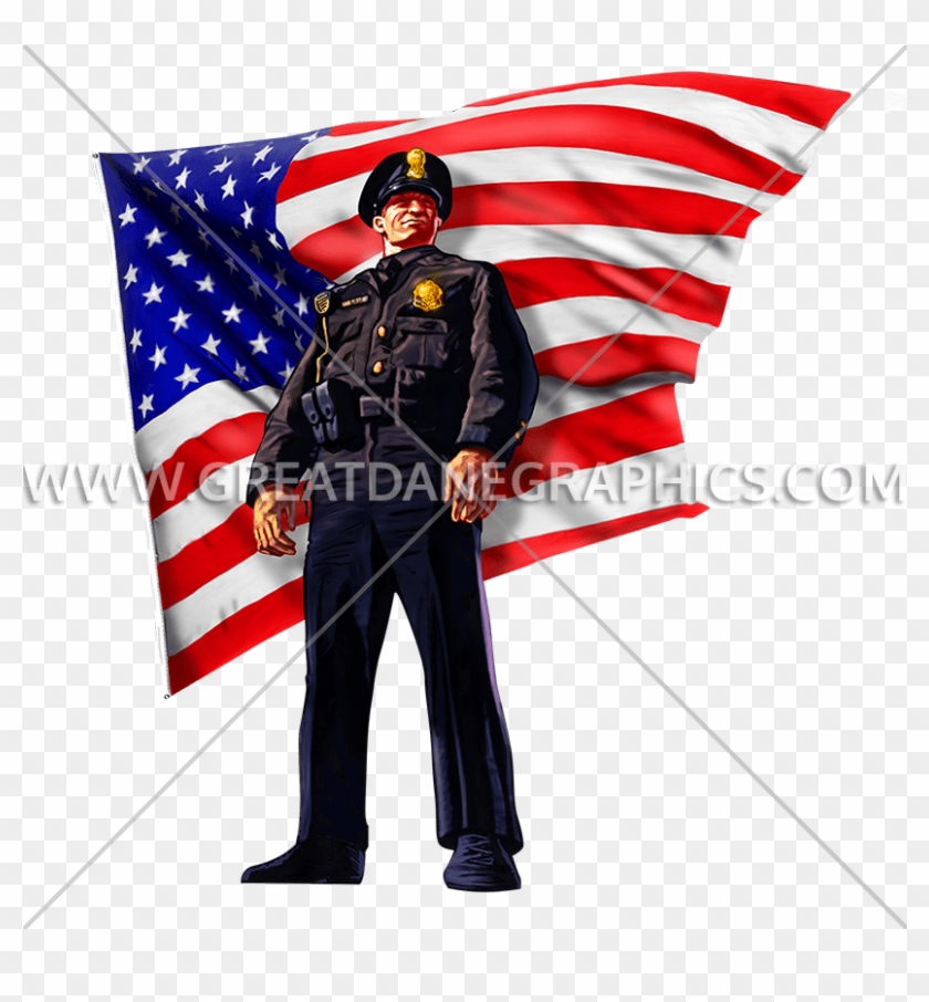 Blue Line American Flag Support Law Enforcement Police #1281064