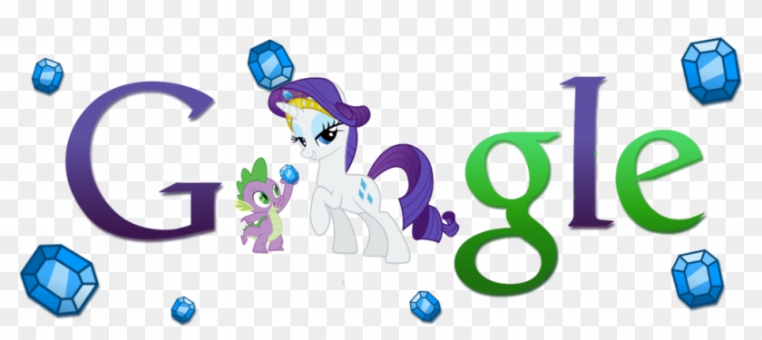 Rarity And Spike Google Logo - Http Www Google Com Intl #1281638