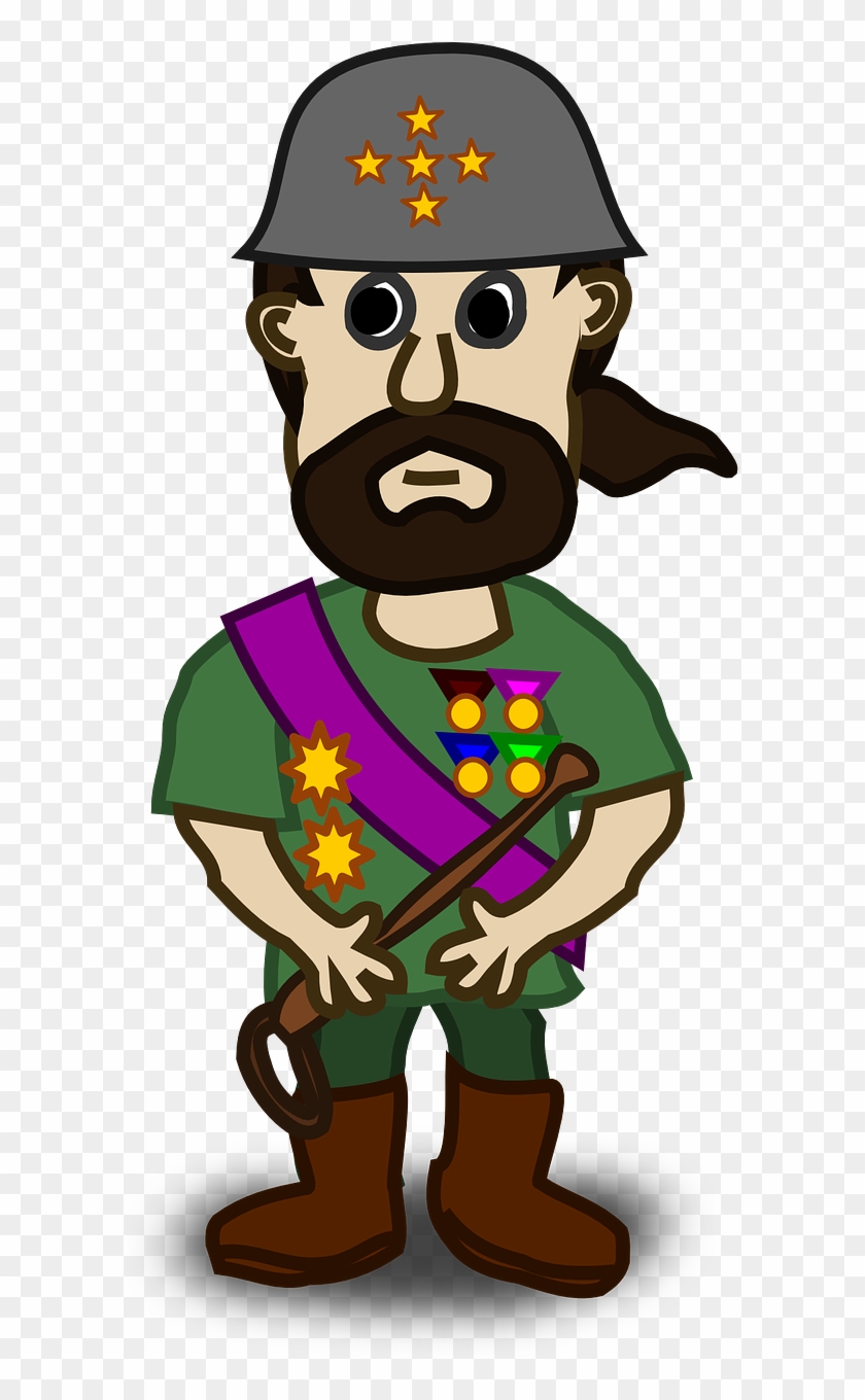 Army General Comic Character Vector Image - Kartun Tentara Png #1282341