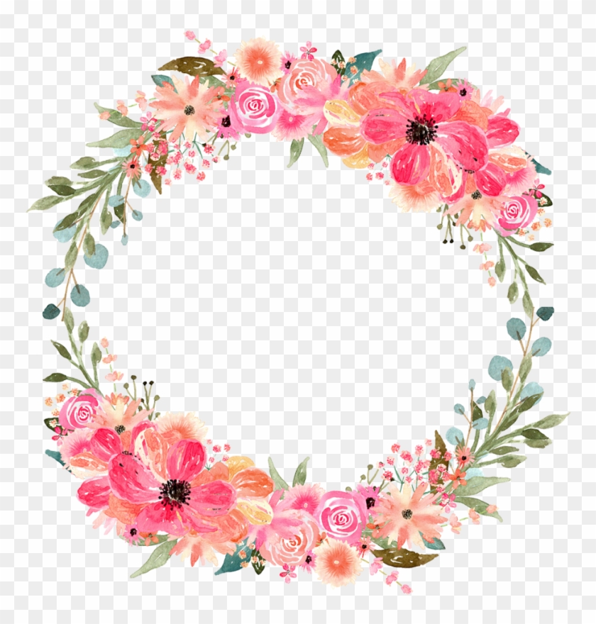   Watercolor Flower Border Png #1284192