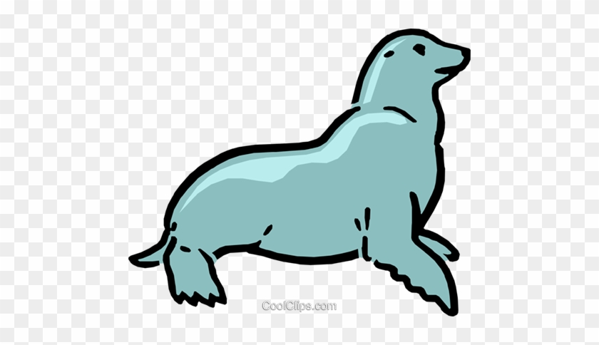 Cartoon Seal Royalty Free Vector Clip Art Illustration - Cartoon Seal #1284405