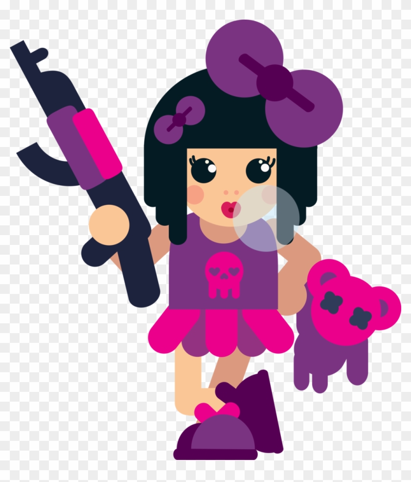 Illustration Girl Flat Design By Ludovica21 Illustration - Cartoon #1285110
