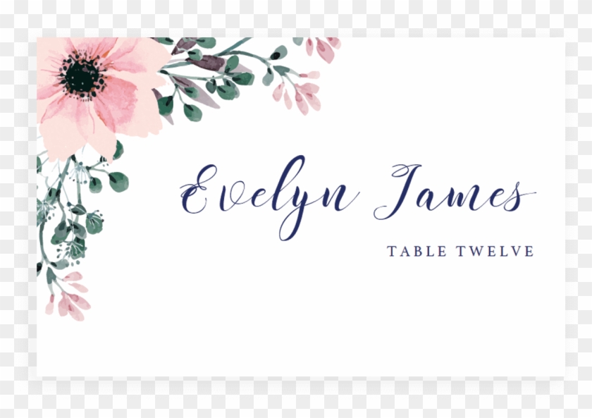 Wedding Invitation Flower Place Cards Greeting & Note - Wedding #1285799