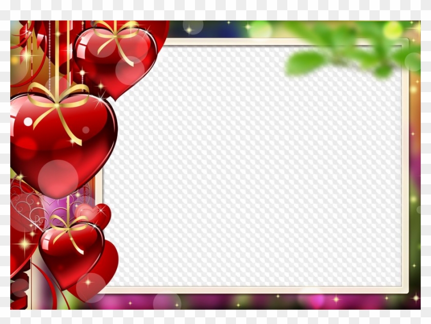 Photo Frame With Hearts For St - Background For Happy Valentines Day Png #1285929