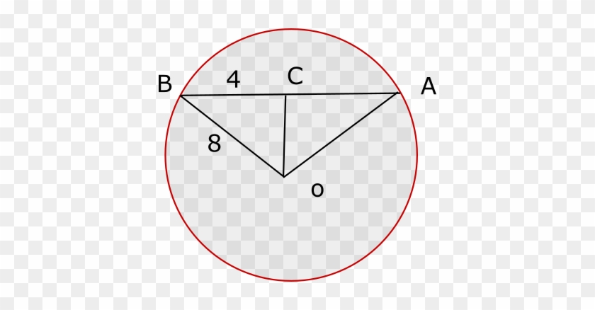 In Triangle Cob Sin Cob = 4/8 = 1/2 - Circle #1286668