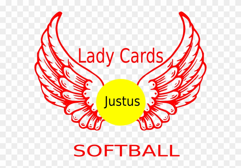 Yellow Softball Clip Art At Clker Com Vector Clip Art - Angel Wings And Halo #1286679