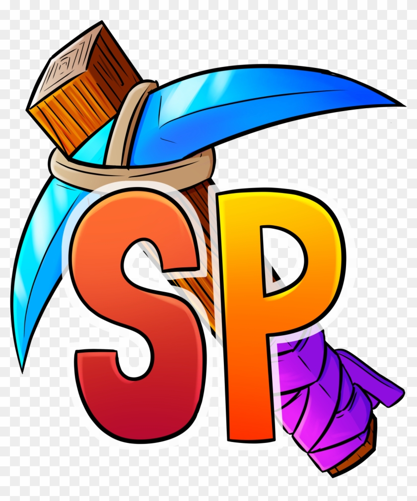 Server Icon With A Diamond Pickaxe And "sp" - Server Icon With A Diamond Pickaxe And "sp" #1286806