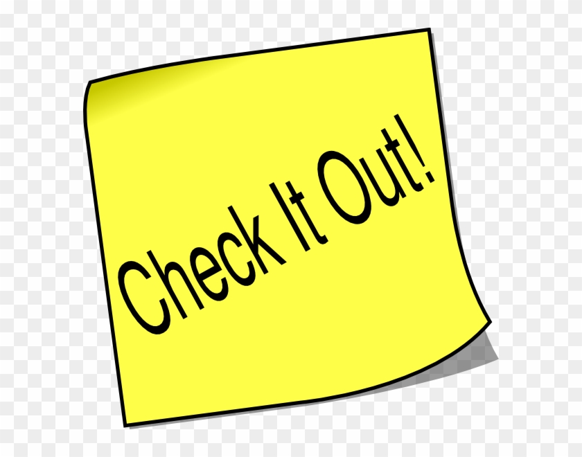 Check It Out Clip Art At Clkercom Vector Online Royalty - Post It Note Clip Art #1288149