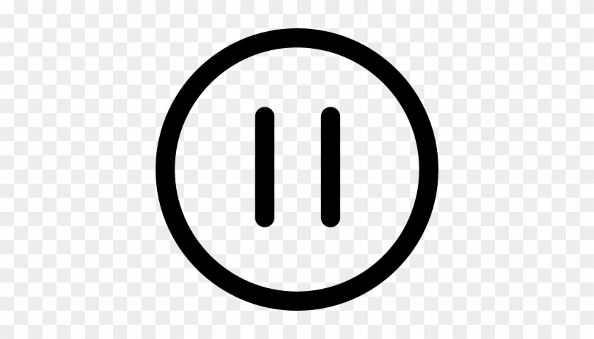 Video Player Pause Button Vector - 1 In A Circle #1288158