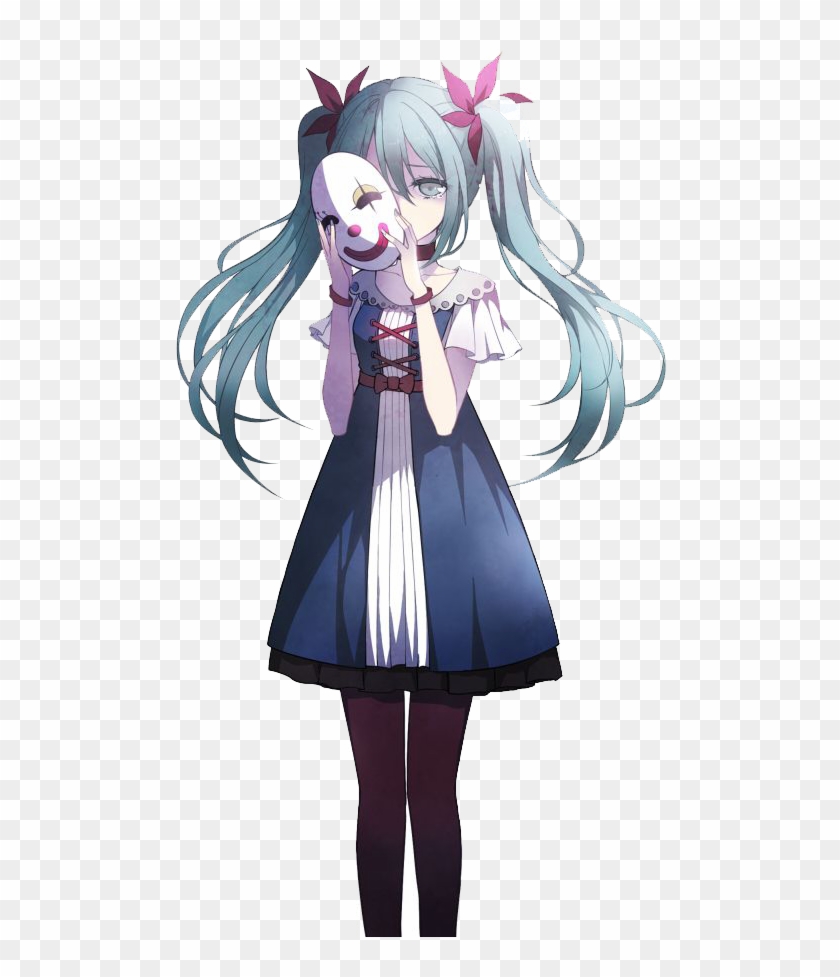 Nagasahara 202 3 Cute Anime Girl Taking Off A Mask - Lolita Render #1290264