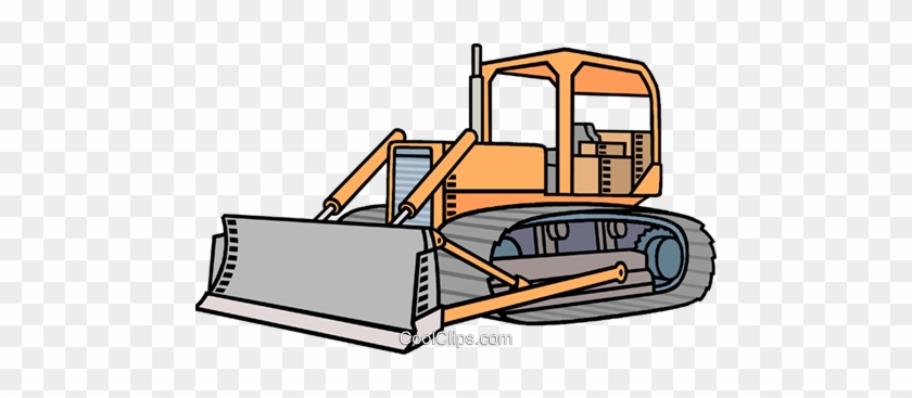 Bulldozer Royalty Free Vector Clip Art Illustration - Plow Clipart #1291345
