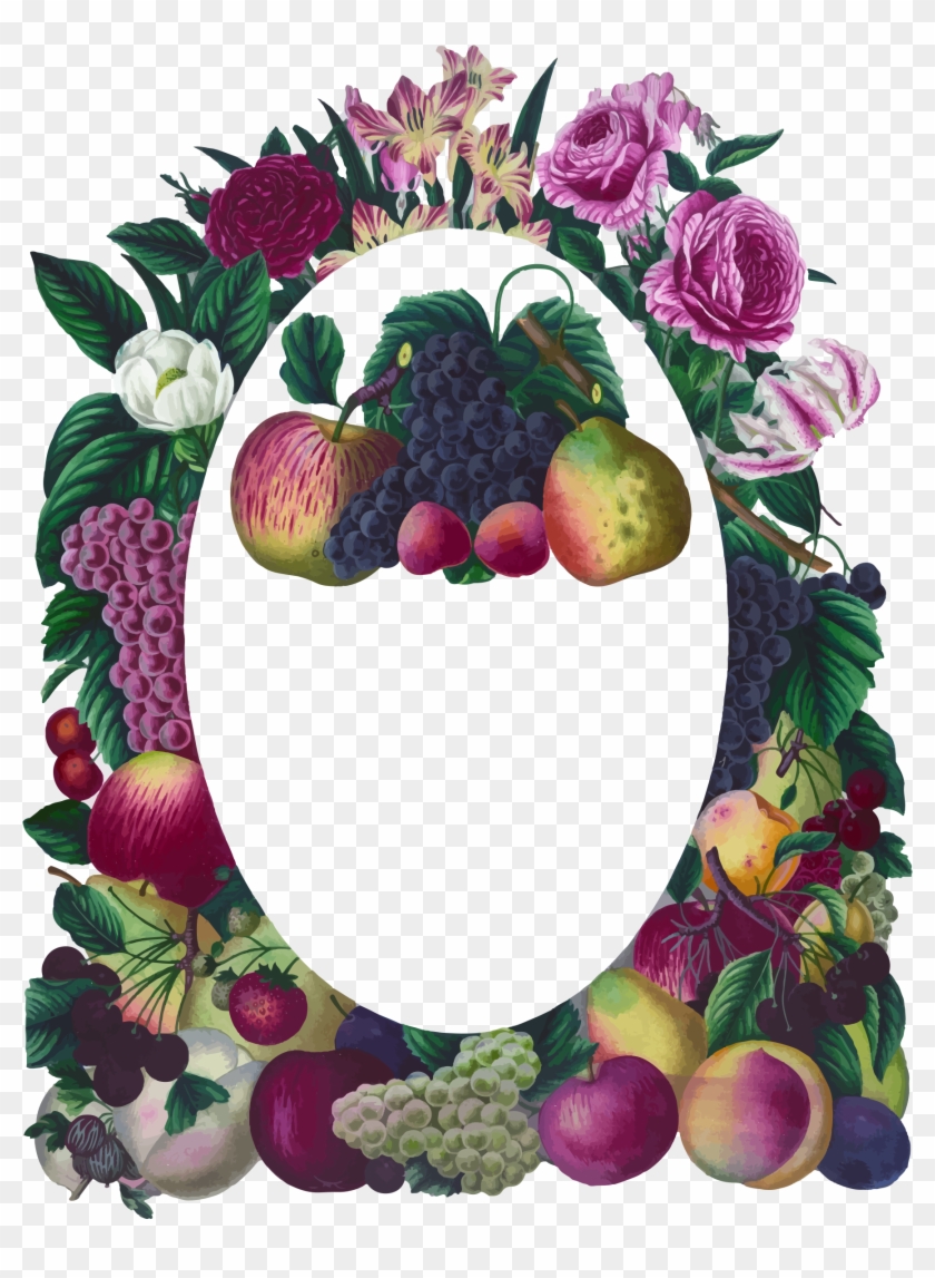 Floral Frame Oval Vintage #1291394