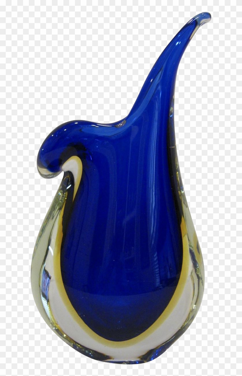 Vintage Murano Sommerso Cobalt Vase - Earthenware #1291971