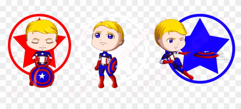 Chibi Captain America By Tacdlunaria91 - Cartoon #1292296