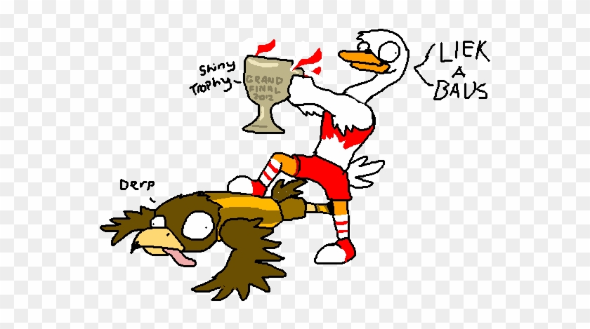 Swans Vs Hawks By Koala-sam - Cartoon #1293355