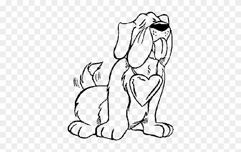 Dibujo De Perro Enamorado Para Colorear - Dibujos De San Valentin #1294086