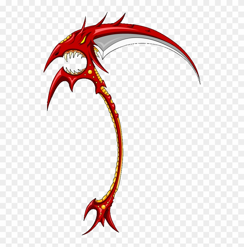 Scythe Clipart Weapon - Fire Scythe #1294160