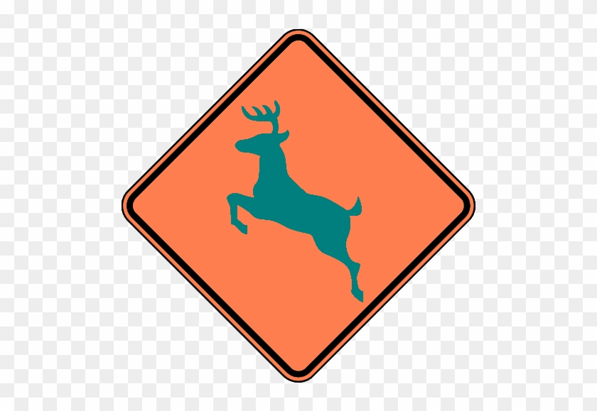 Deer Moose Deer Crossing, California Red Clip Art Product - Deer Crossing Sign #1295089