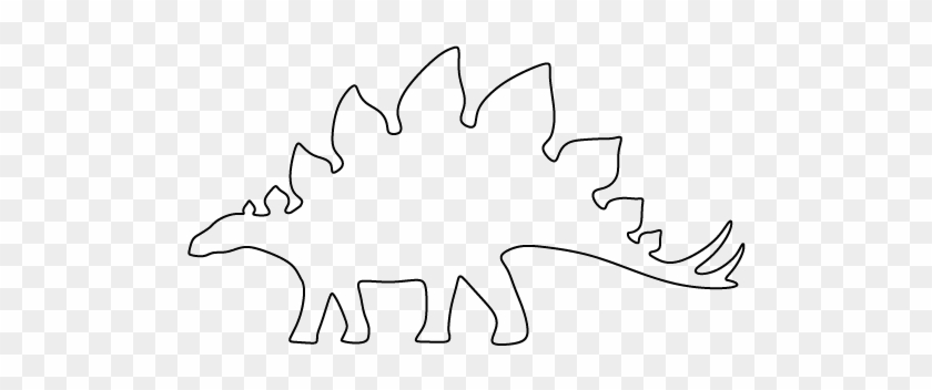 Use The Printable Pattern For Crafts, Creating Stencils - Stegosaurus Outline #1295371